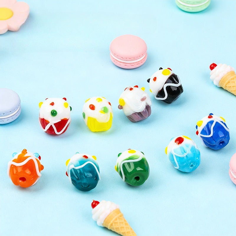 Colorful Ice Cream & Cake Glass Beads