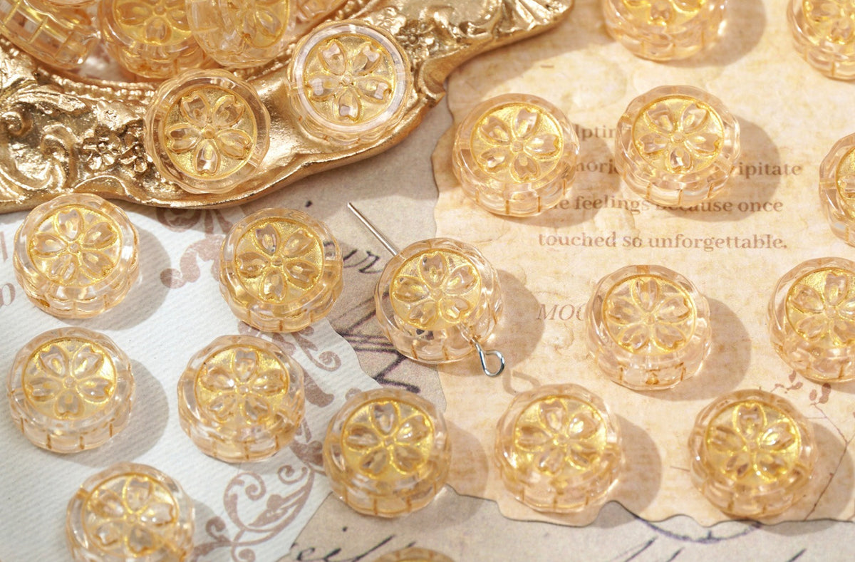 Cherry Blossom Glass Beads
