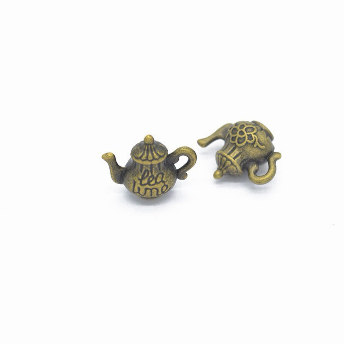 Antique bronze mini teapot alloy charms