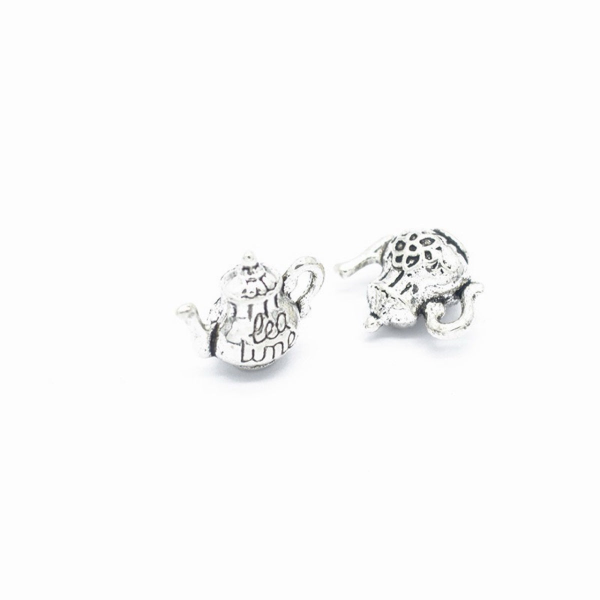 Antique silver mini teapot alloy charms