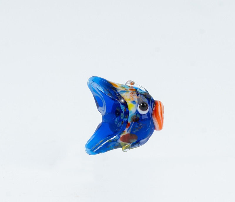 Japanese-Style Colorful Glazed Glass Fish Beads