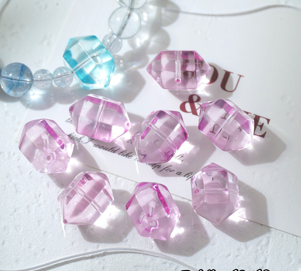Hexagonal Glazed Beads