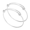 Adjustable Stainless Steel Spring-Wire Bangle 5pcs