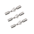 Stainless Steel Spring Cord End and Lobster Clasp Sets 50pcs