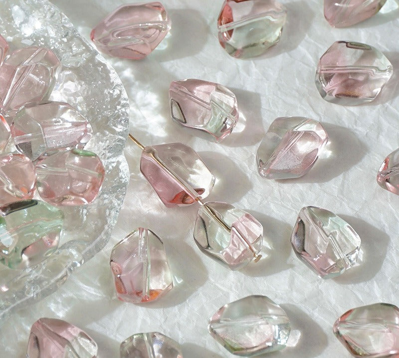 Pink Amethyst-Style Glazed Beads