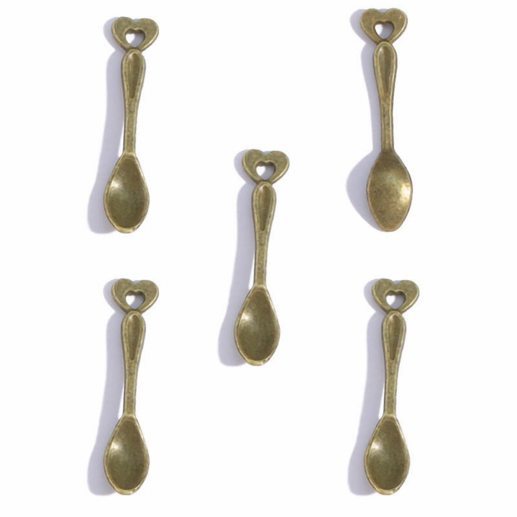 Bronze mini spoon alloy charms