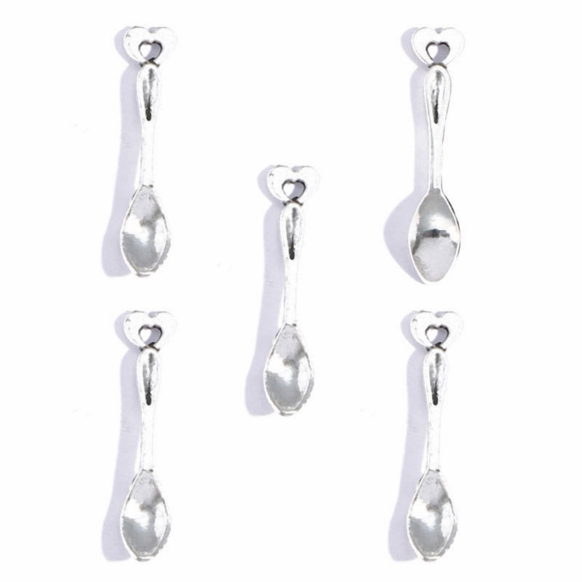 Silver mini spoon alloy charms