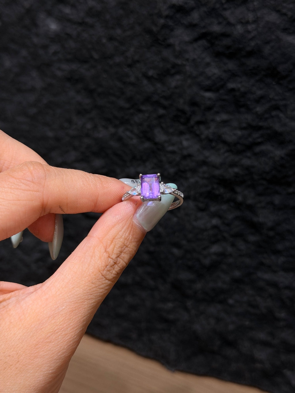 Amethyst Emerald-Cut Ring