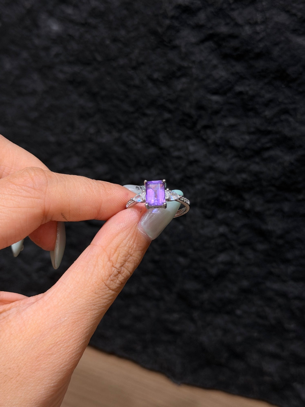 Amethyst Emerald-Cut Ring