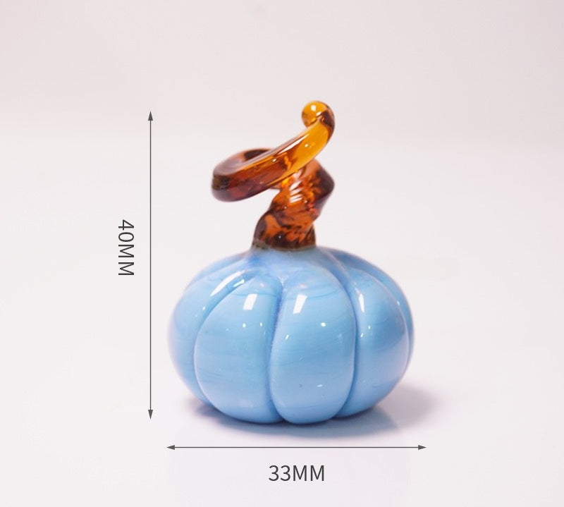 Colored Glass Pumpkin Desktop Ornaments