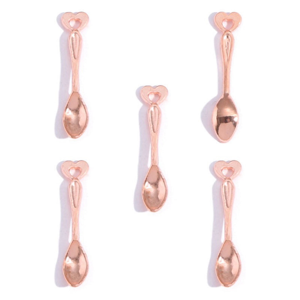 Rose gold mini spoon alloy charms