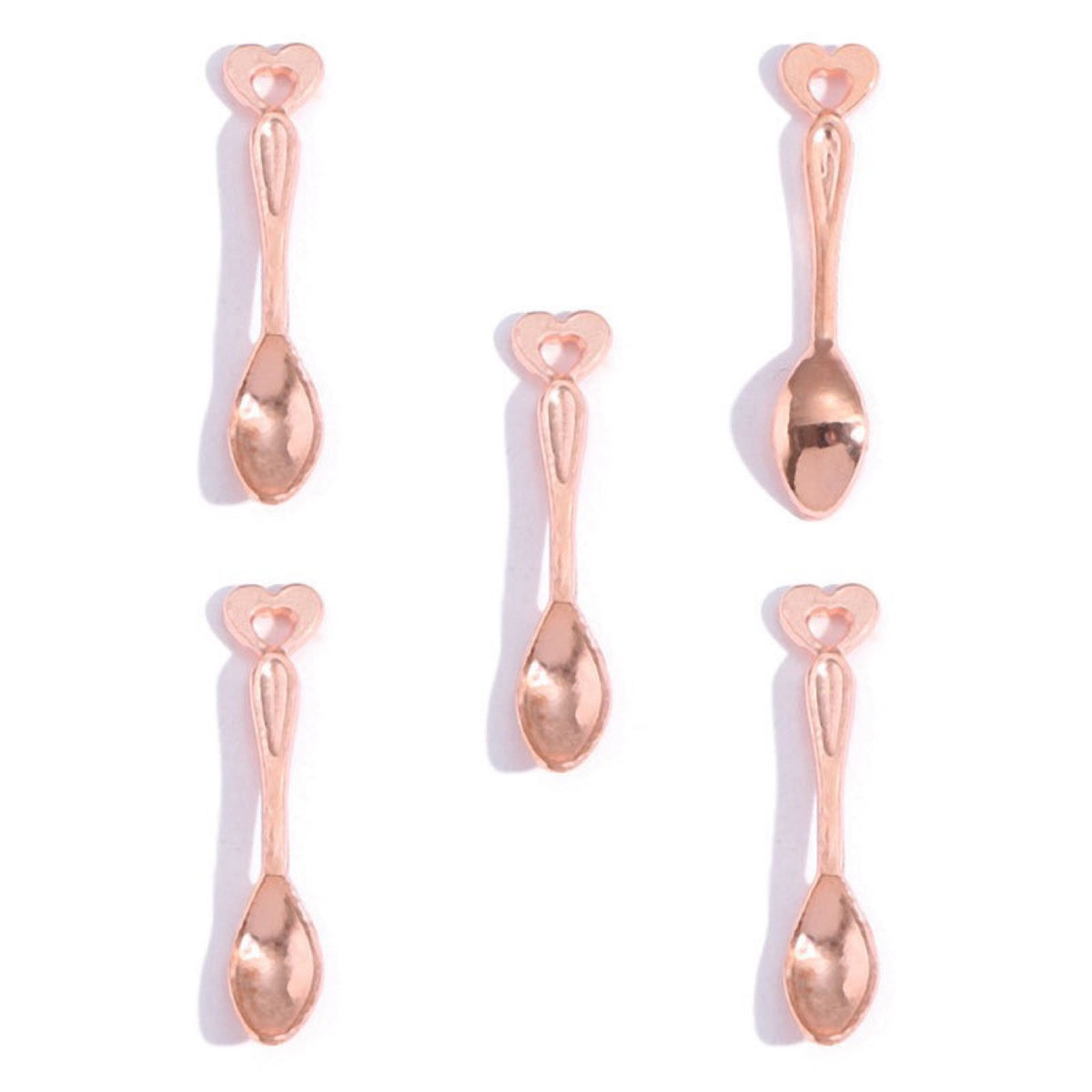 Rose gold mini spoon alloy charms