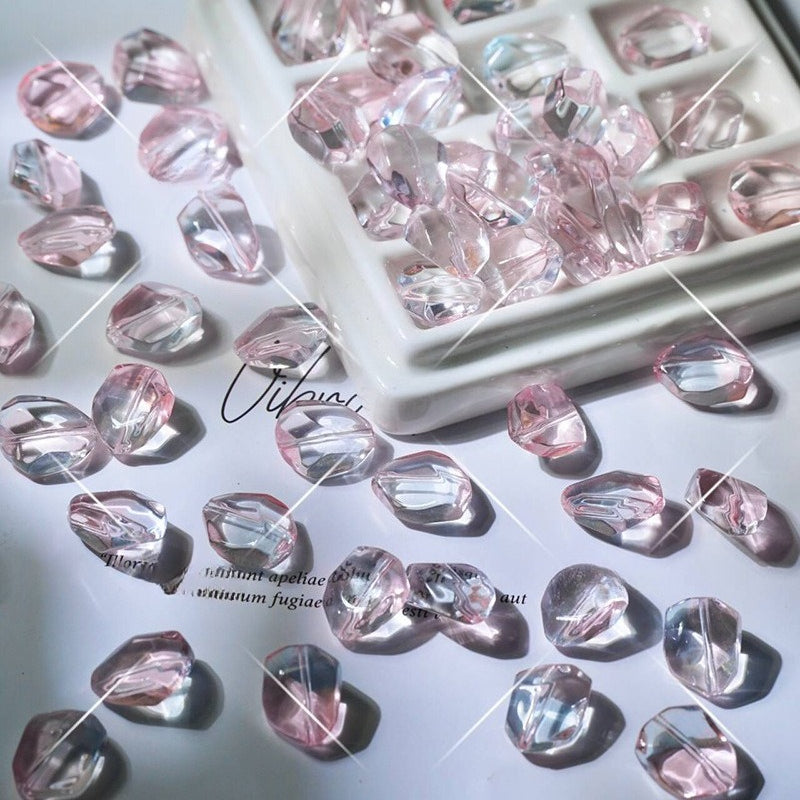 Pink Amethyst-Style Glazed Beads