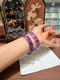 Violet Tablet Amethyst Bracelet