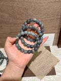 Ink Flower Jade Bracelet