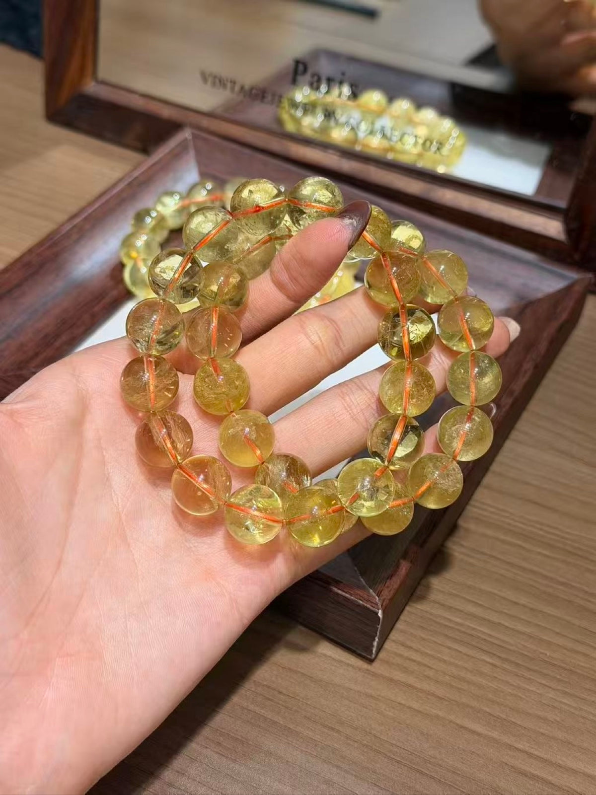 Lemon Drop Citrine Azeztulite Bracelet