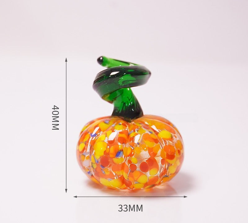 Colored Glass Pumpkin Desktop Ornaments
