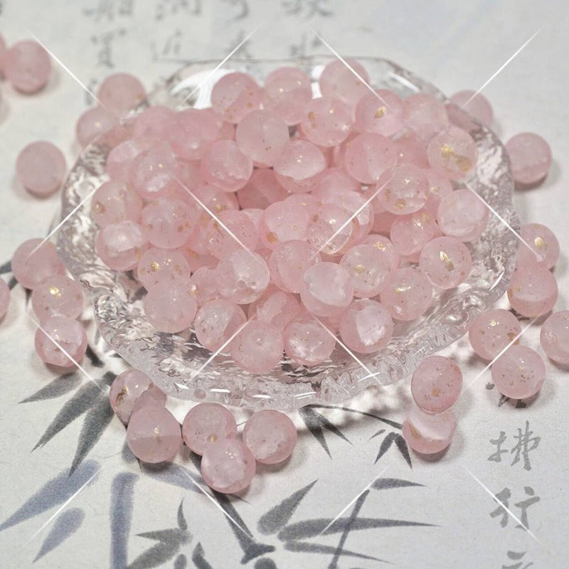 Frosted Moonlight Jade-Style Glass Beads