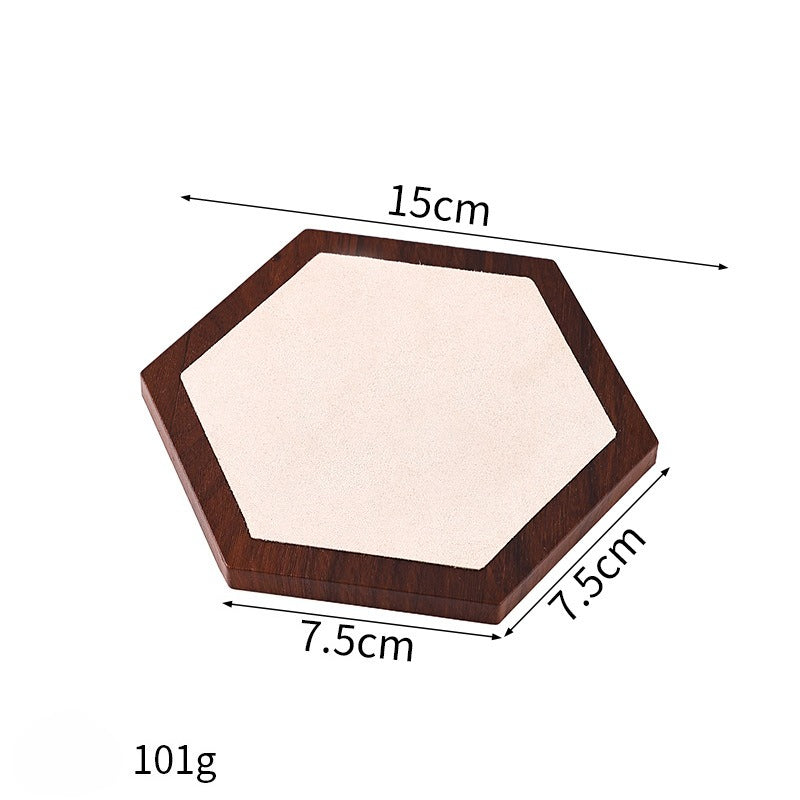 Minimalist Wooden Jewelry Display Tray – Modern Necklace, Bracelet & Earring Display Plate for Product Photography, Craft Fairs & Boutique Displays