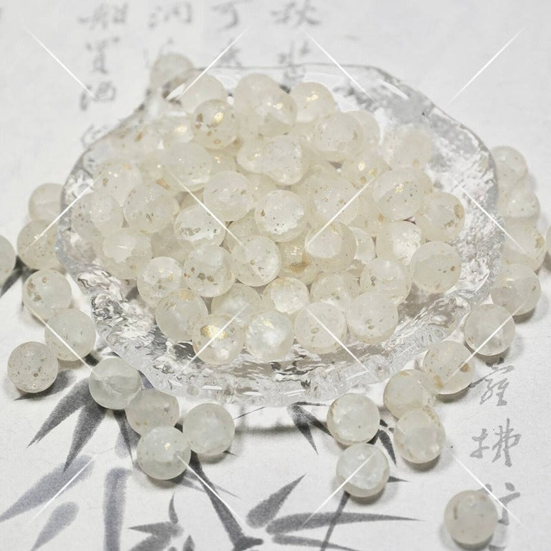 Frosted Moonlight Jade-Style Glass Beads