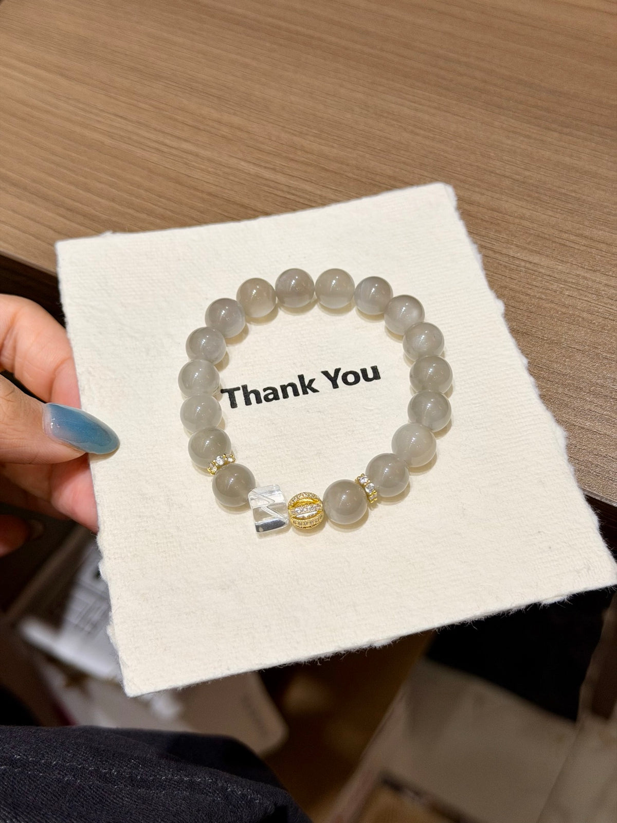 Milk Tea Moonstone Bracelet full strand