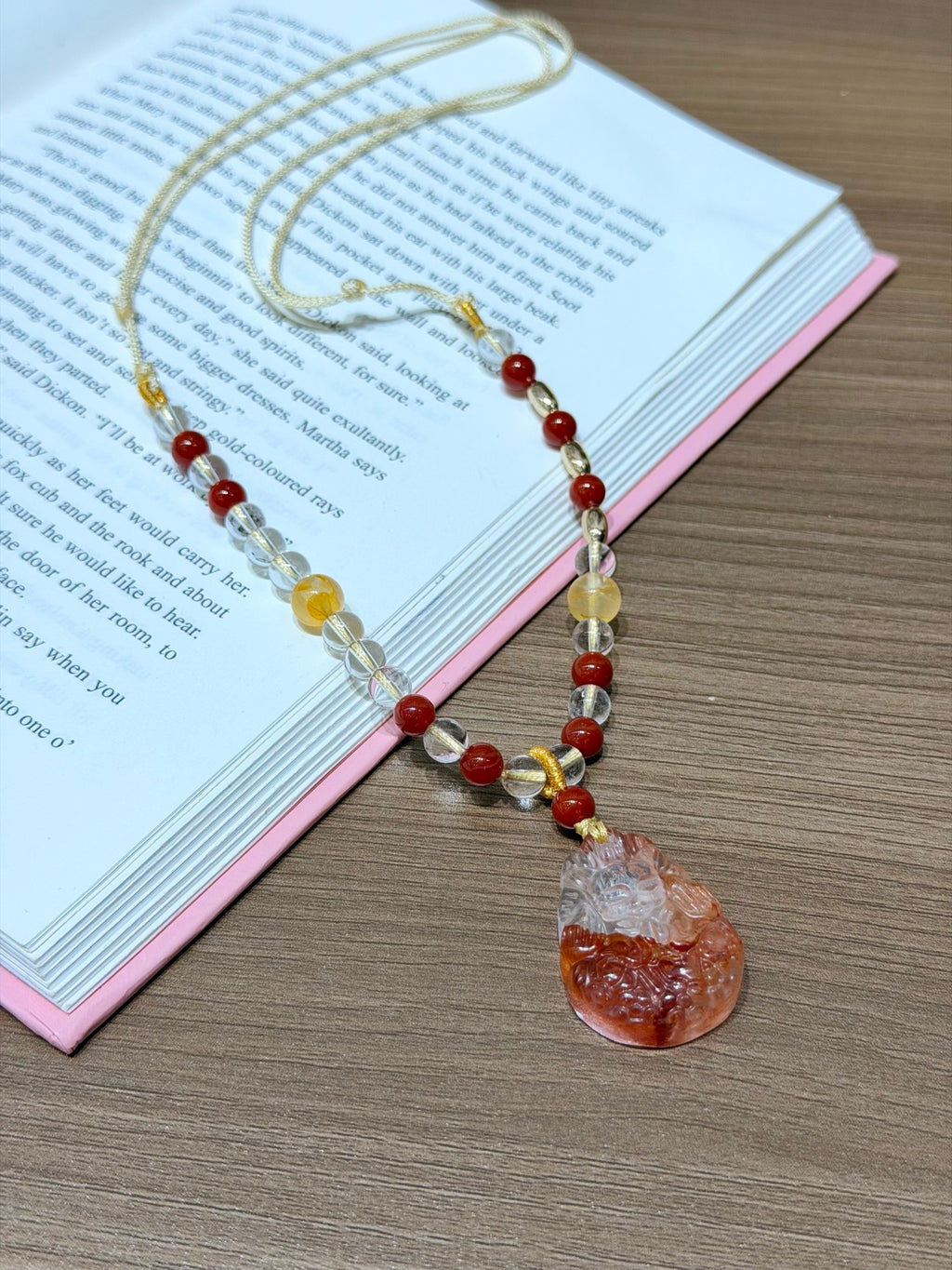 Crimson Fox Necklace