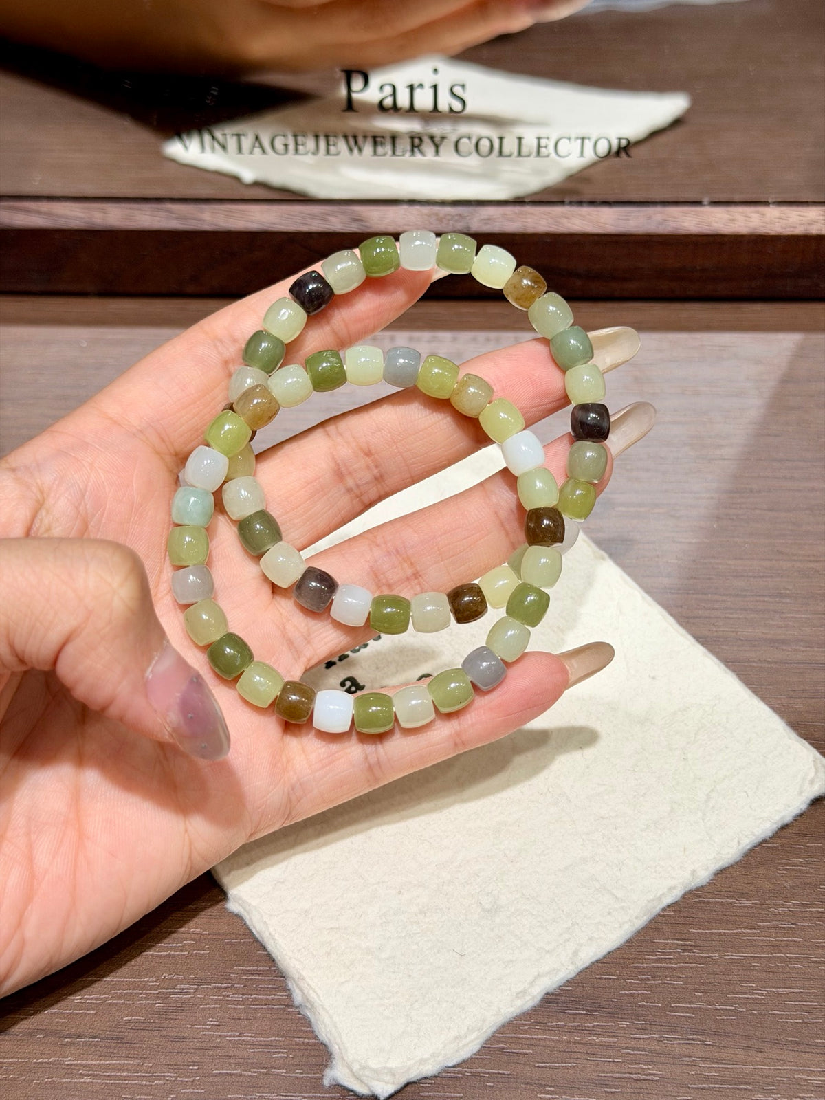 Jade Treasure Vintage Bead Bracelet