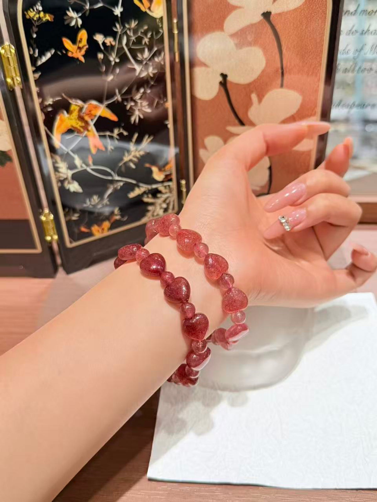 Strawberry Heart Bracelet