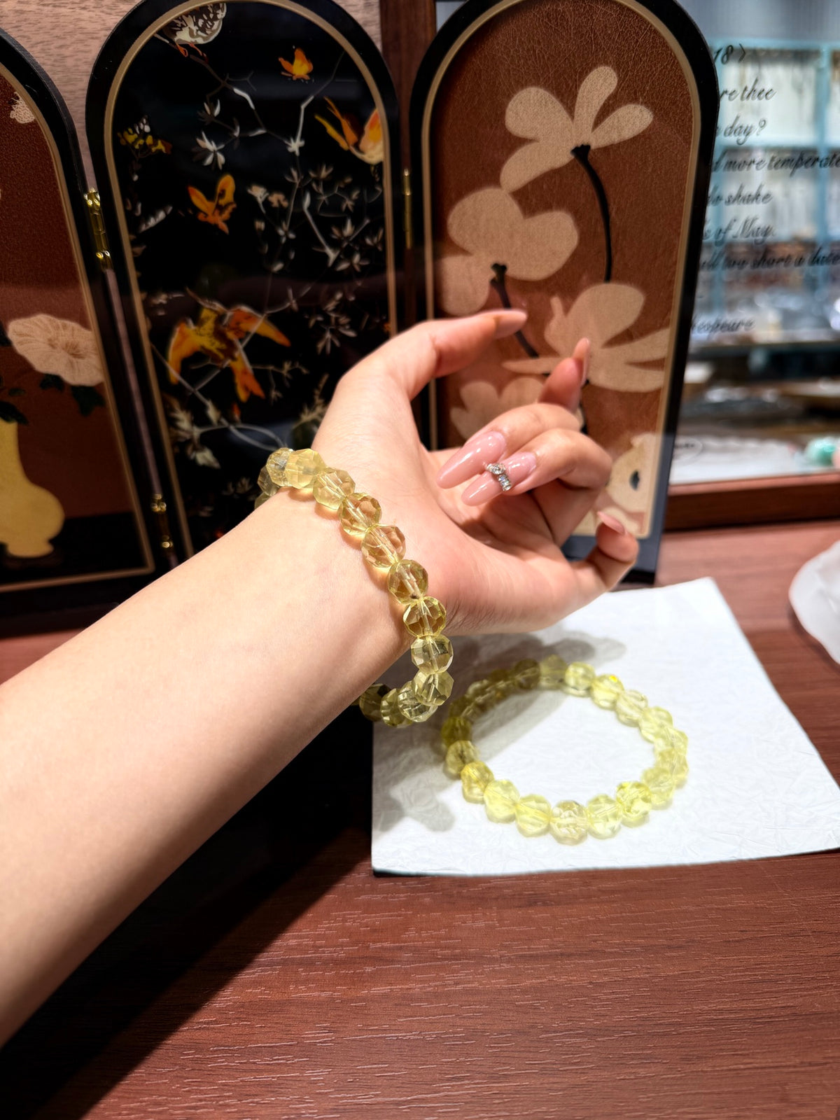 Lemon Sparkle Faceted Bracelet