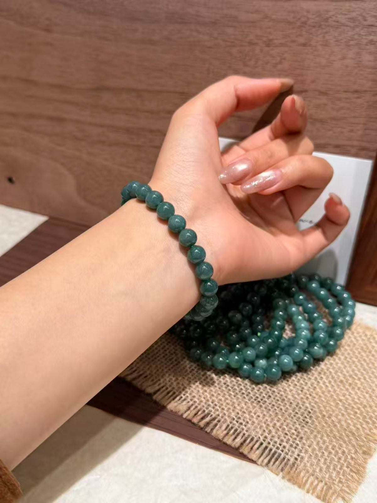 Blue Water Jadeite Bracelet
