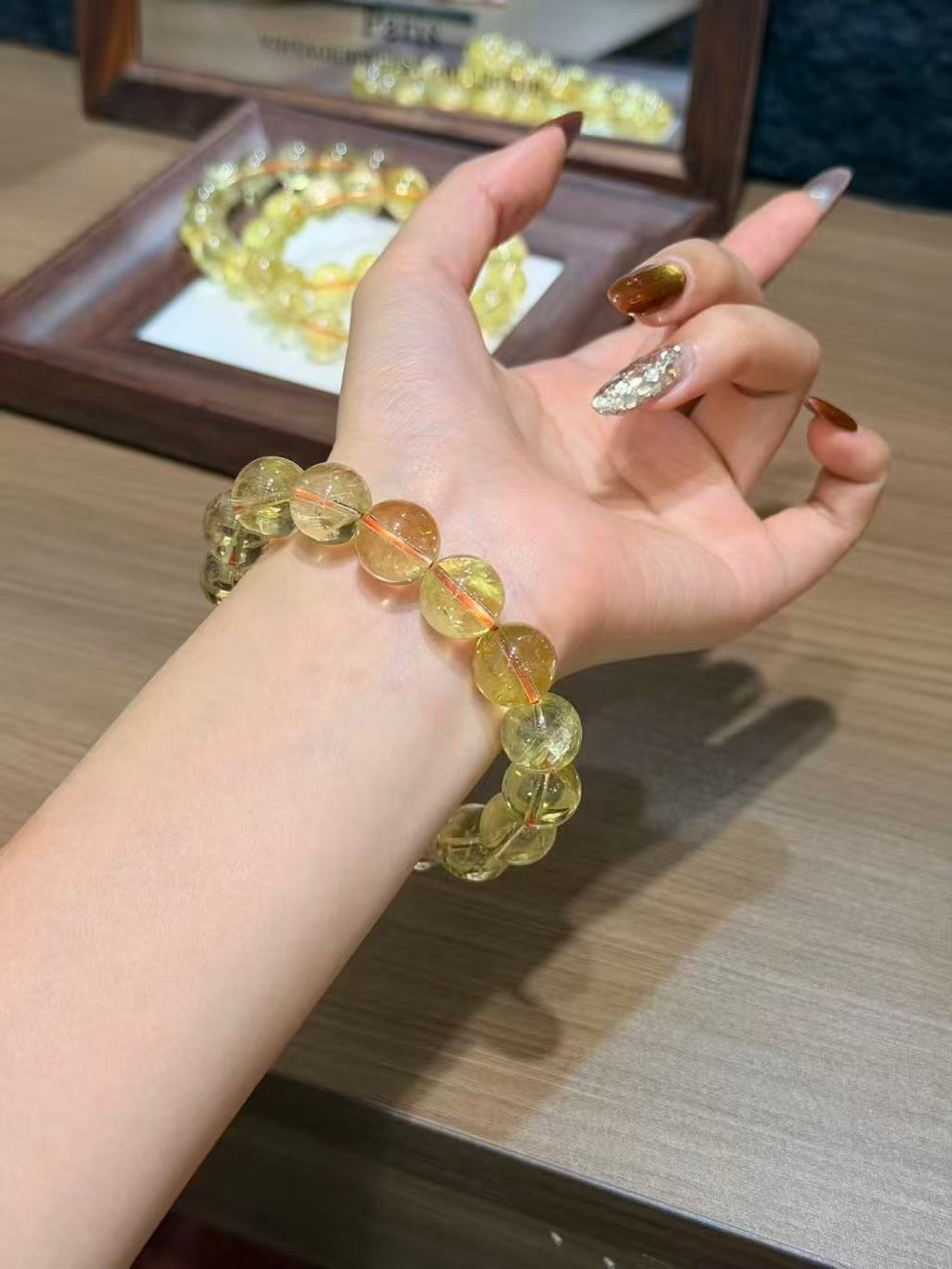 Lemon Drop Citrine Azeztulite Bracelet
