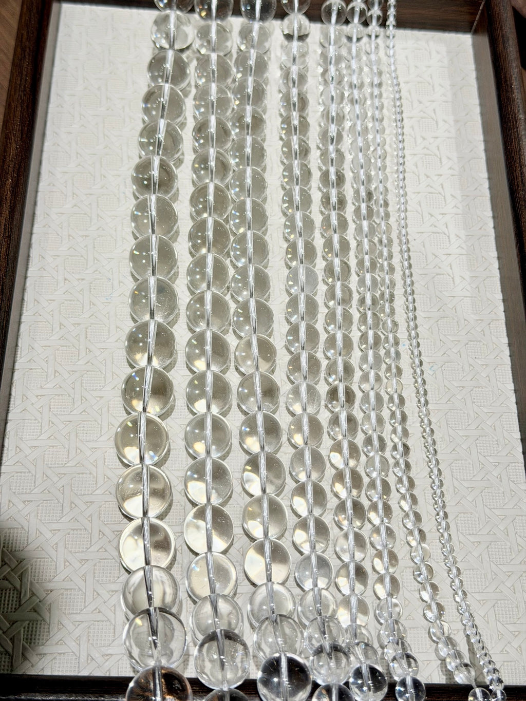 Level AA Clear Quartz Bead Strand