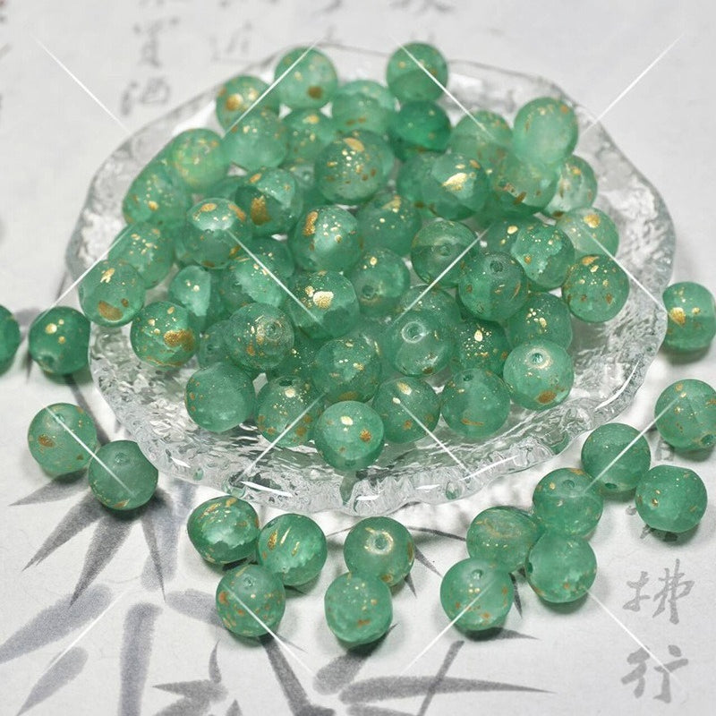 Frosted Moonlight Jade-Style Glass Beads