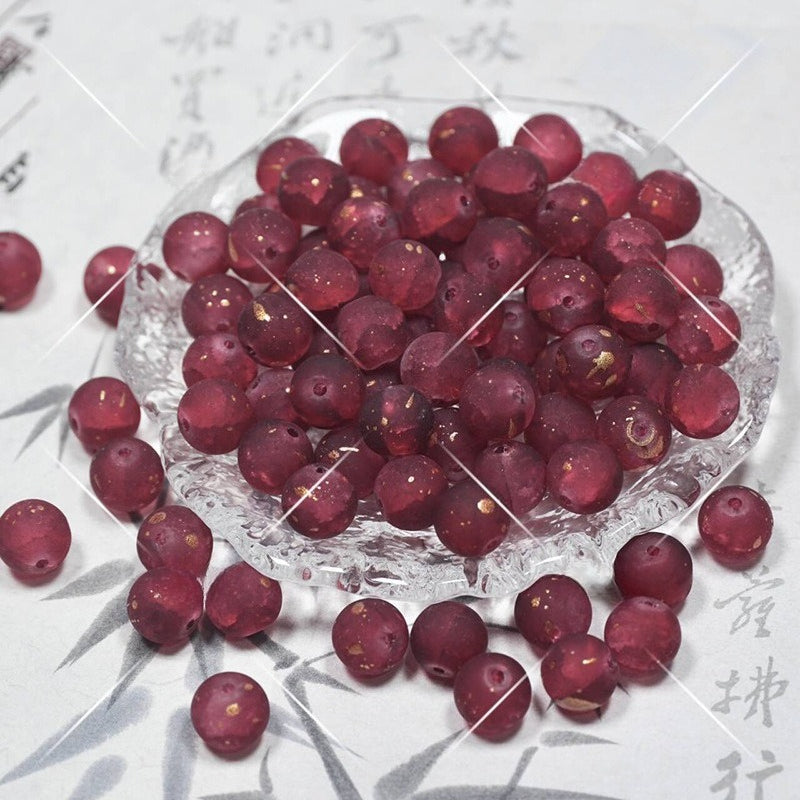 Frosted Moonlight Jade-Style Glass Beads