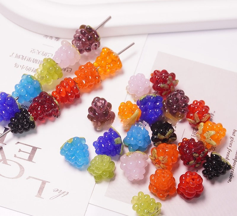Grape Cluster Glazed Beads
