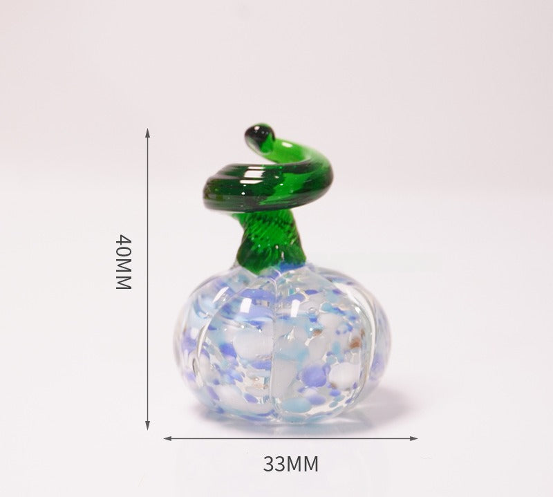 Colored Glass Pumpkin Desktop Ornaments