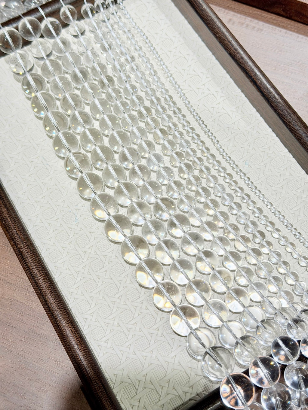 Level AA Clear Quartz Bead Strand