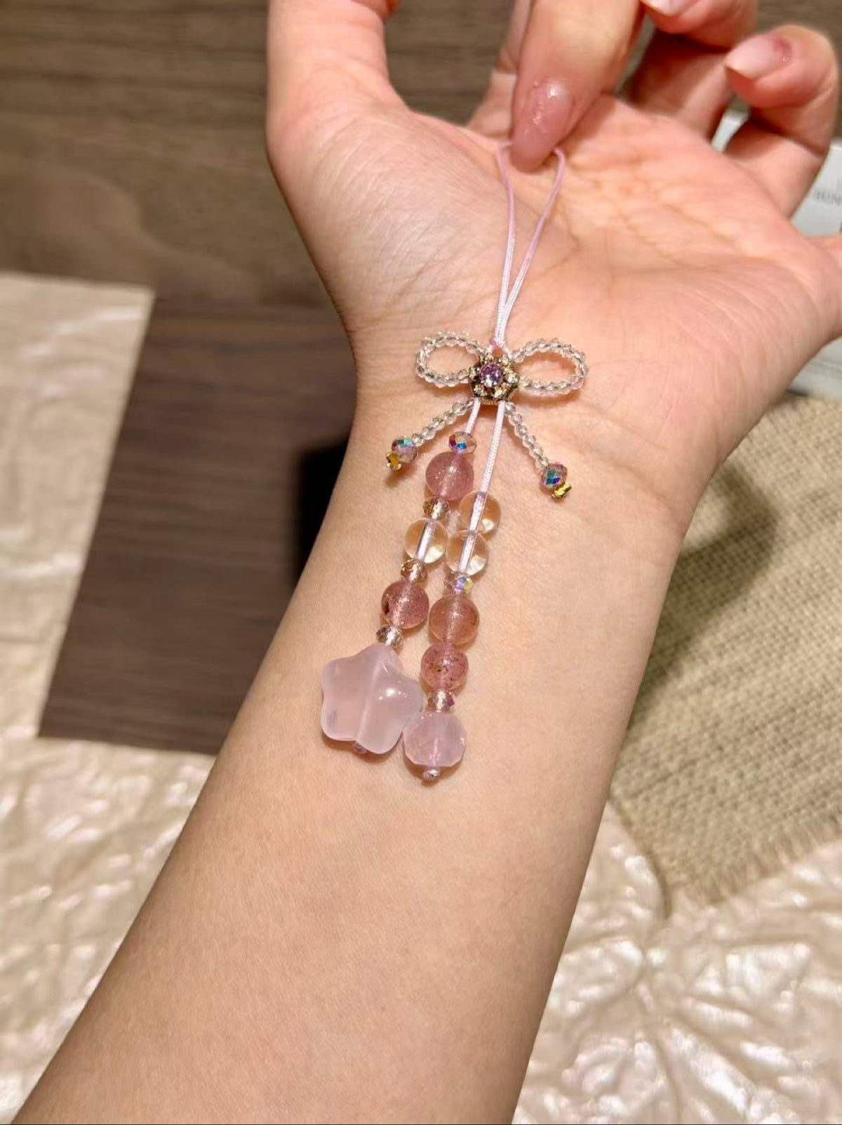 Pink Berry Star Phone Charm