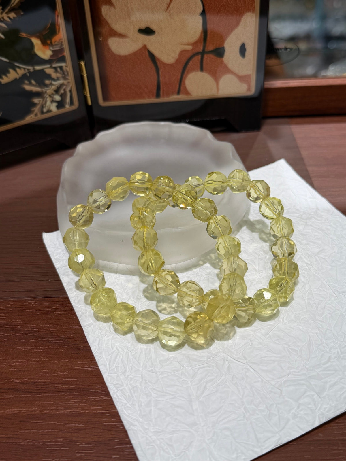 Lemon Sparkle Faceted Bracelet