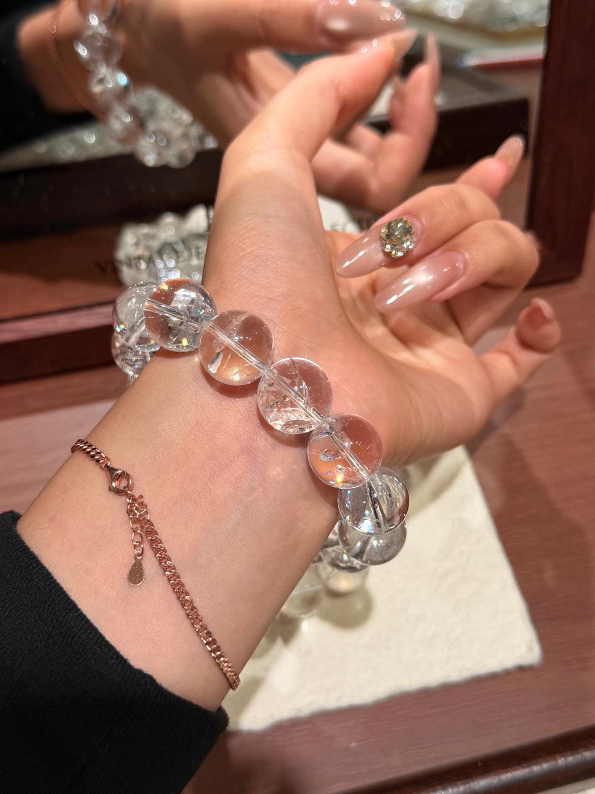 Rainbow Ice Azeztulite Bracelet