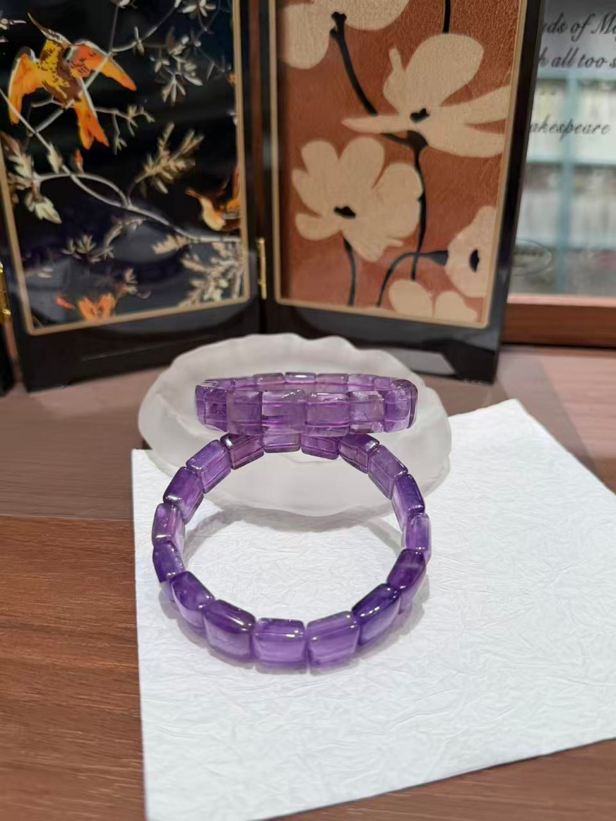 Violet Tablet Amethyst Bracelet