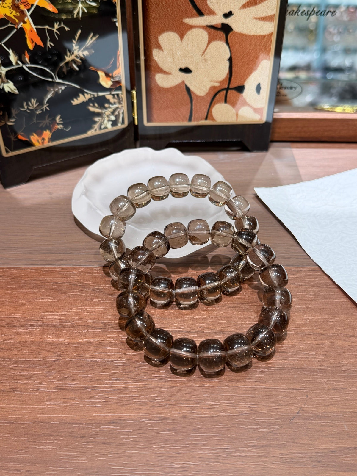 Smoky Vintage Bead Bracelet