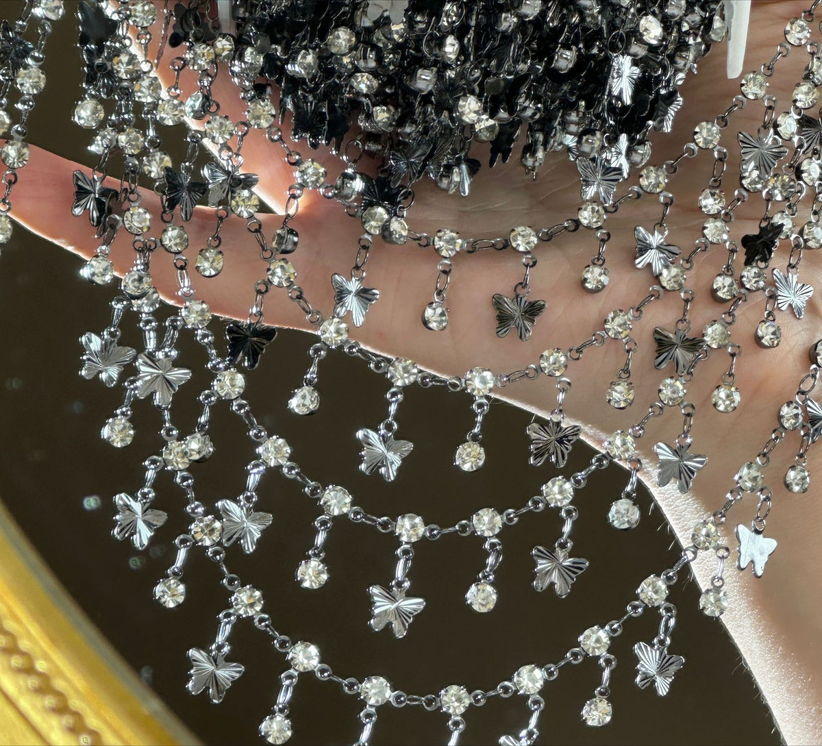 Butterfly Rhinestone Decorative Chain – 10 Meters