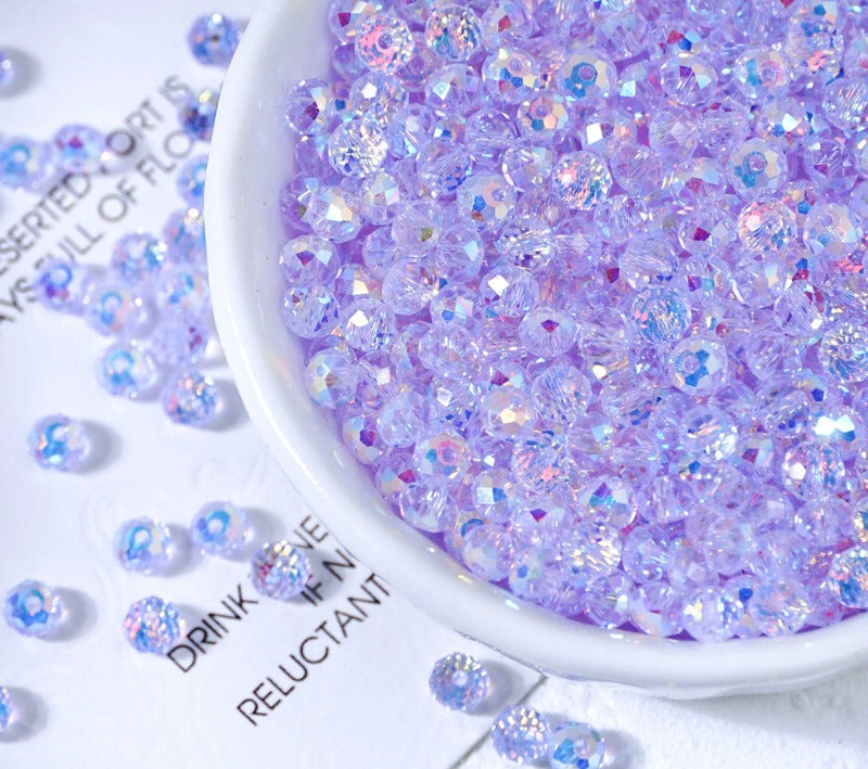 Faceted Crystal-Style Rondelle Beads