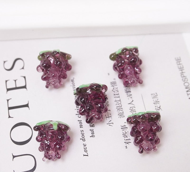 Grape Cluster Glazed Beads