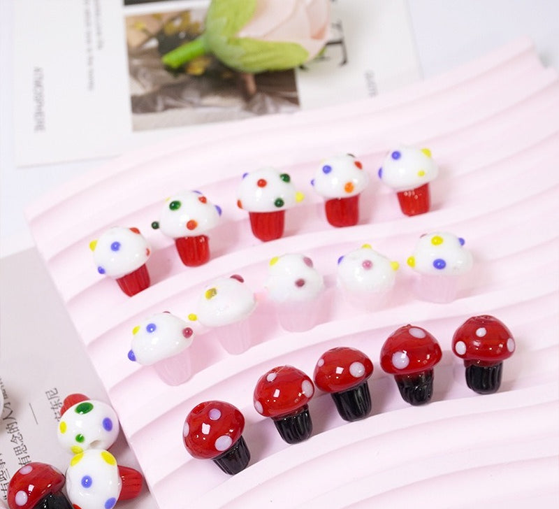 Colorful Ice Cream Cone & Cupcake Glass Beads