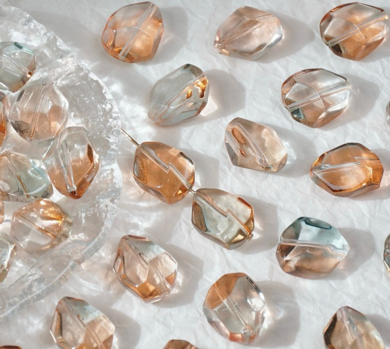 Pink Amethyst-Style Glazed Beads