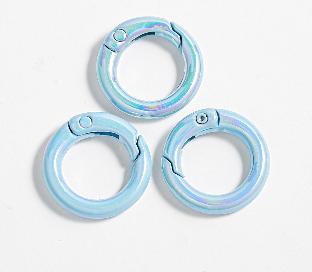 Colorful Alloy Spring Key Rings