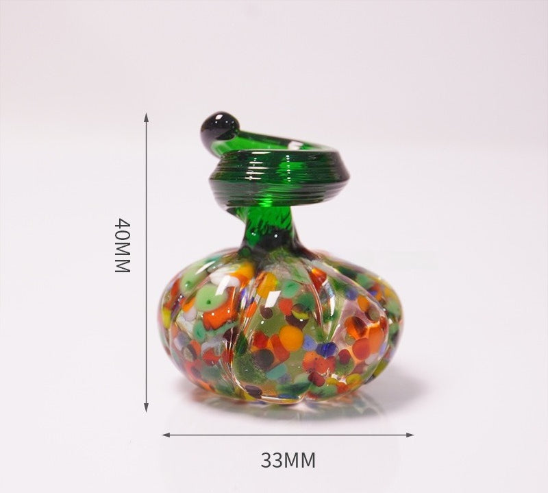 Colored Glass Pumpkin Desktop Ornaments