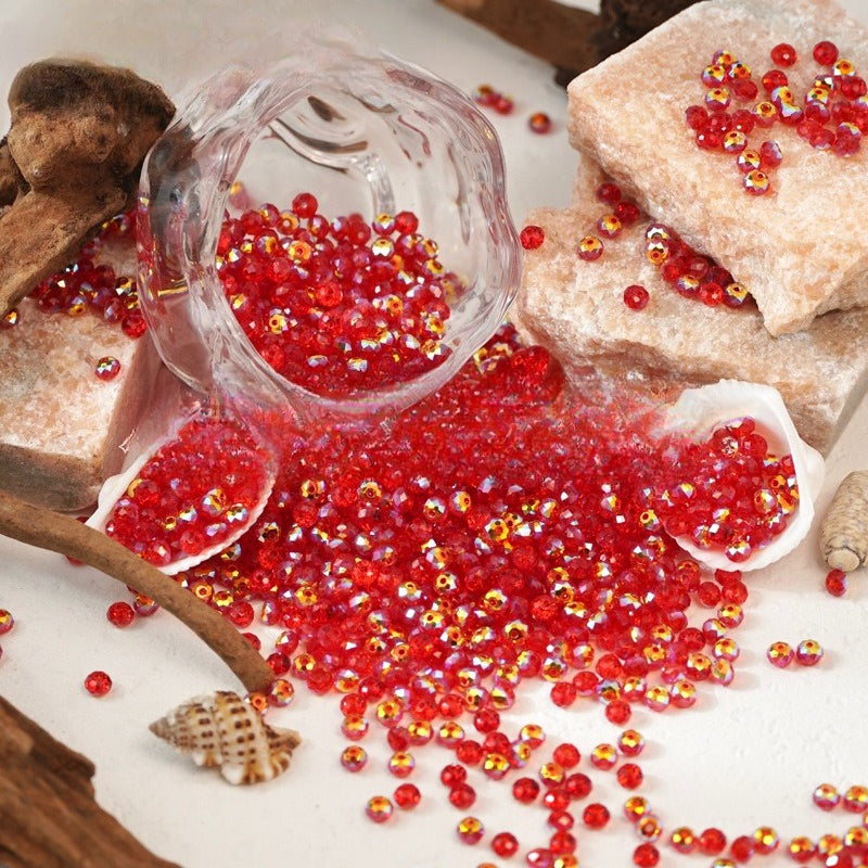 Faceted Crystal-Style Rondelle Beads